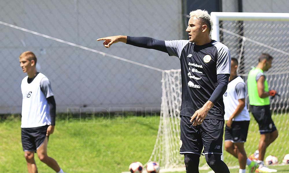 Keylor Navas entrenó este miércoles con la Selección Nacional, previo a viajar a Panamá. Foto: FEDEFUTBOL.